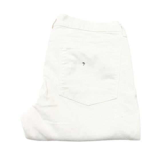 J. Crew Toothpick White Corduroy Style Denim Jeans Size 30 Ankle - Picture 1 of 8